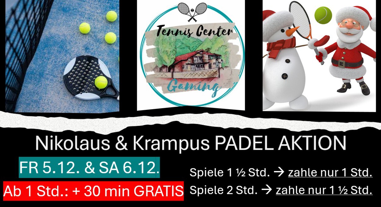 LAST MINUTE Nikolaus & Krampus PADEL AKTION